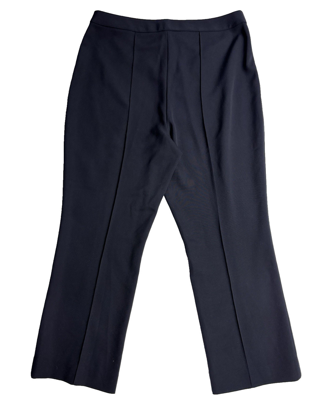 Tory Burch Twill Khaki Pant Navy Front Zip Pintuck Dress Pants Sz 18 Career NWT
